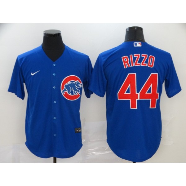 Chicago Cubs #44 Anthony Rizzo Blue Cool Base Stitched Jersey