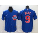 Chicago Cubs #9 Javier Baez Blue Cool Base Stitched Jersey