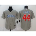 Chicago Cubs #44 Anthony Rizzo Gray Cool Base Stitched Jersey