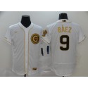 Chicago Cubs #9 Javier Baez White Golden Flex Base Stitched Jersey