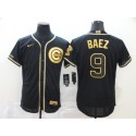 Chicago Cubs #9 Javier Baez Black Golden Flex Base Stitched Jersey