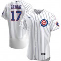 Chicago Cubs White #17 Kris Bryant Flex Base Stitched Jersey