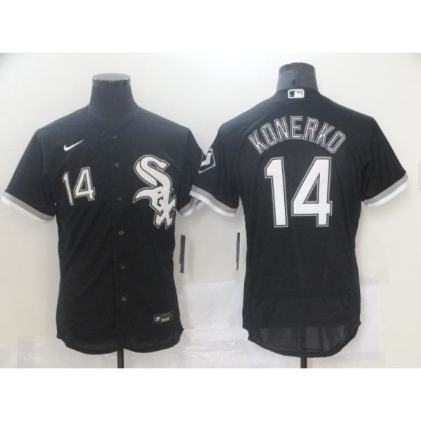Chicago White Sox #14 Paul Konerko Black Flex Base Stitched Jersey
