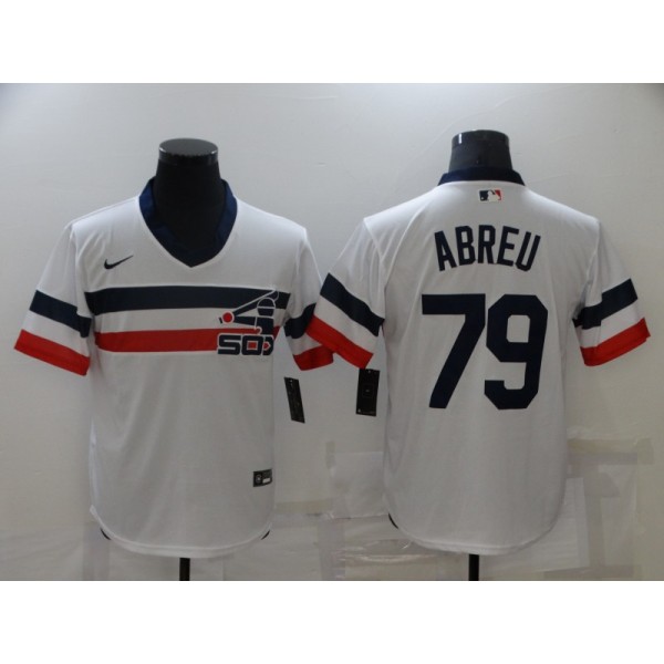 Chicago White Sox #79 Jose Abreu White Cool Base Stitched Jersey