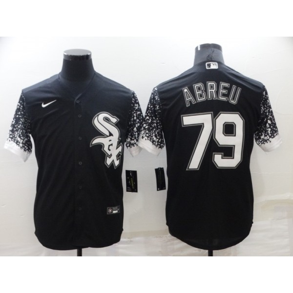 Chicago White Sox #79 Jose Abreu Black City Connect Cool Base Stitched Jersey