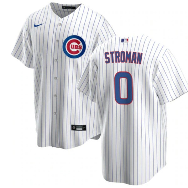 Chicago Cubs #0 Marcus Stroman White Cool Base Stitched Baseball Jersey