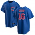 Chicago Cubs #16 Patrick Wisdom Blue Cool Base Stitched Baseball Jersey