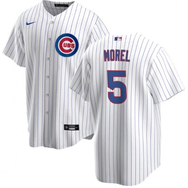 Chicago Cubs #5 Christopher Morel Chicago White Cool Base Stitched Baseball Jersey