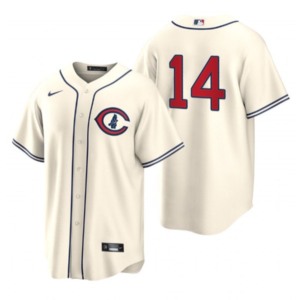 Chicago Cubs #14 Ernie Banks 2022 Cream Field Of Dreams Cool Base Stitched Baseball Jersey