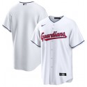 Cleveland Guardians Blank White Cool Base Stitched Baseball Jersey
