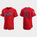 Cleveland Guardians #6 Owen Miller Red Flex Base Stitched Jersey