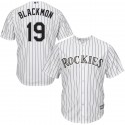 Colorado Rockies #19 Charlie Blackmon "Chuck Nazty" White Cool Base Stitched Jersey