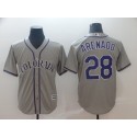 Colorado Rockies #28 Nolan Arenado "Nado" Grey Cool Base Stitched Jersey
