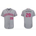 Colorado Rockies #28 Nolan Arenado Gray Flexbase Stitched Jersey