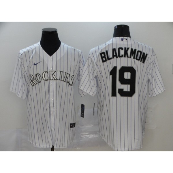 Colorado Rockies #19 Charlie Blackmon White Cool Base Stitched Jersey