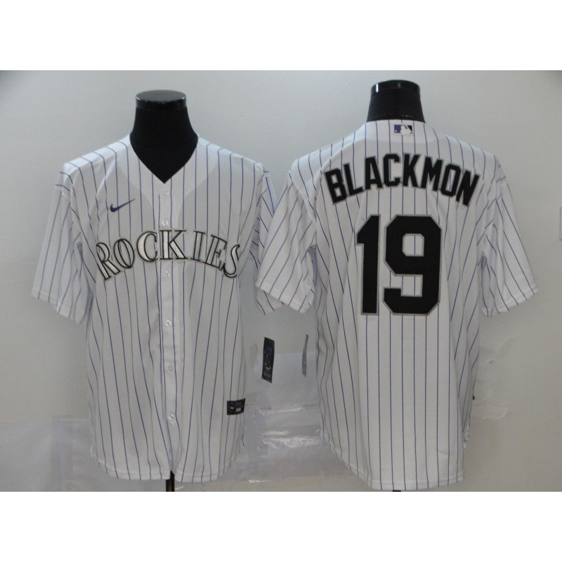 Colorado Rockies #19 Charlie Blackmon White Cool Base Stitched Jersey