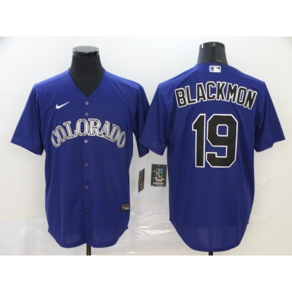 Colorado Rockies #19 Charlie Blackmon Blue Cool Base Stitched Jersey