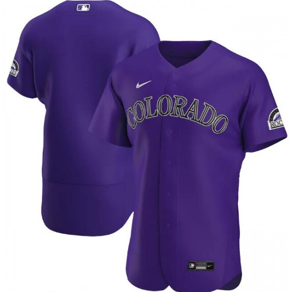 Colorado Rockies Purple Flex Base Stitched Jersey
