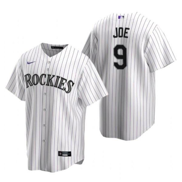 Colorado Rockies #9 Connor Joe White Stitched Baseball Jersey