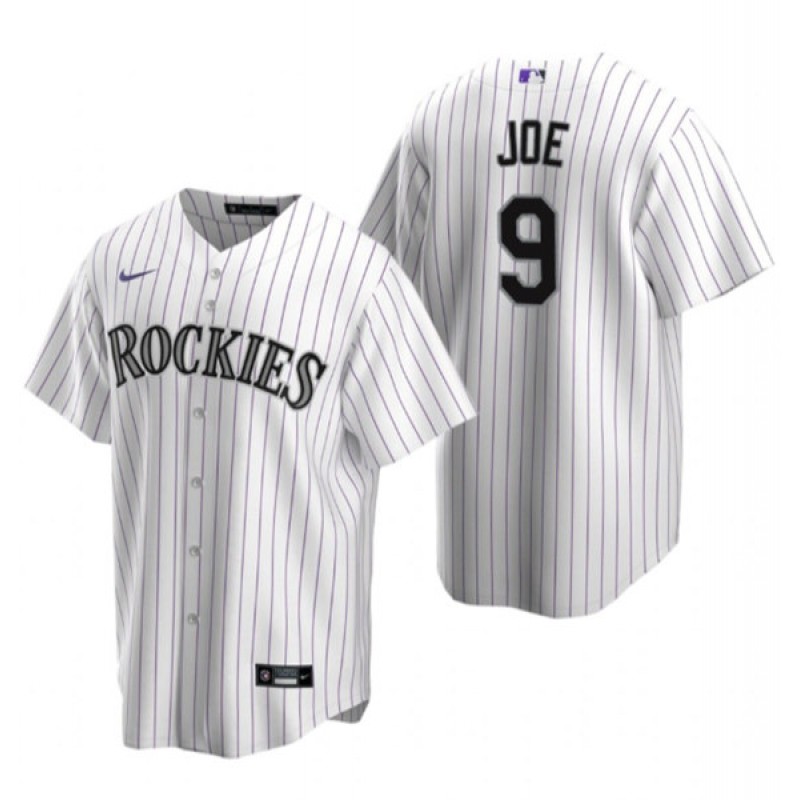 Colorado Rockies #9 Connor Joe White Stitched Baseball Jersey