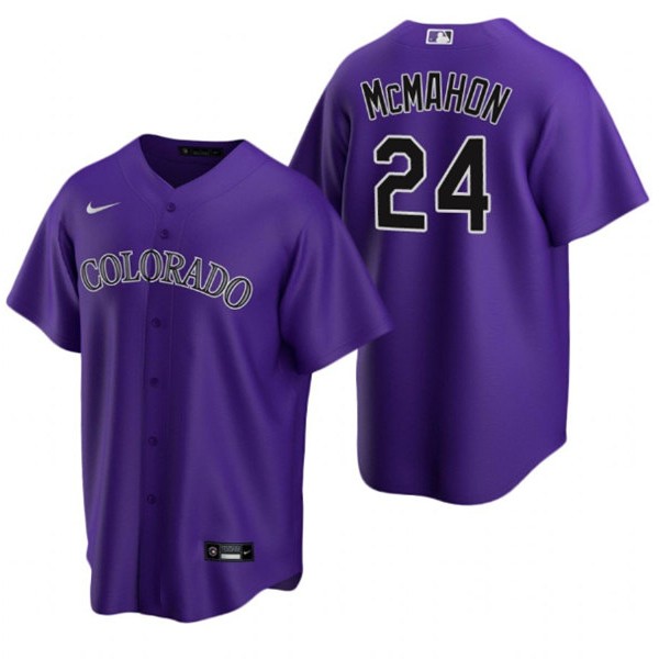 Colorado Rockies #24 Ryan McMahon Purple Stitched Baseball Jersey