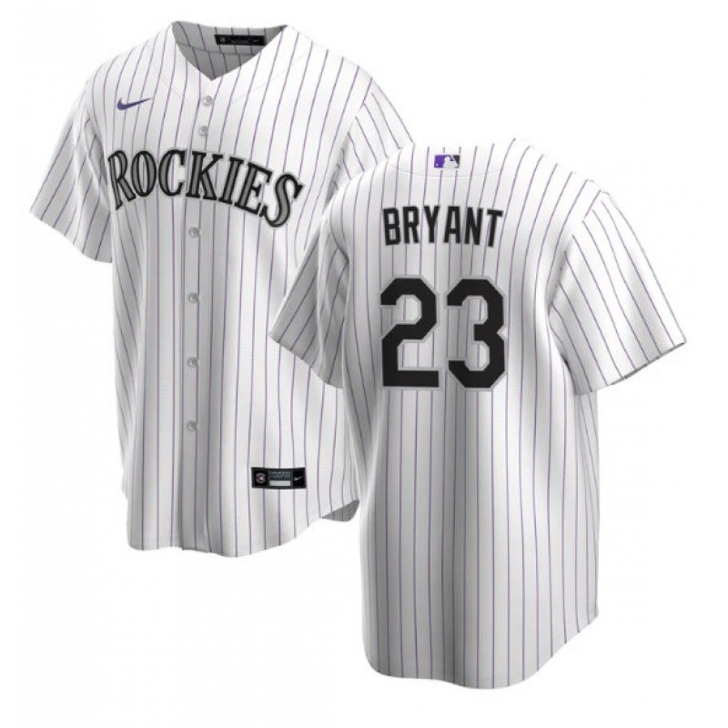 Colorado Rockies #23 Kris Bryant White Stitched Baseball Jersey
