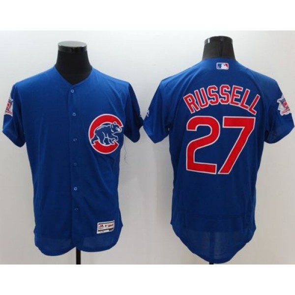 Cubs #27 Addison Russell Blue Flexbase Authentic Collection Stitched Jersey