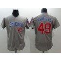 Cubs #49 Jake Arrieta Grey Flexbase Authentic Collection Road Stitched Jersey