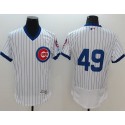 Cubs #49 Jake Arrieta White Flexbase Authentic Collection Cooperstown Stitched Jersey