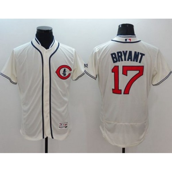 Cubs #17 Kris Bryant Cream Flexbase Authentic Collection 1929 Turn Back The Clock Stitched Jersey