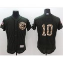Cubs #10 Ron Santo Green Flexbase Authentic Collection Salute To Service Stitched Jersey