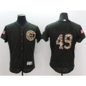 Cubs #49 Jake Arrieta Green Flexbase Authentic Collection Salute To Service Stitched Jersey