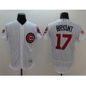 Cubs #17 Kris Bryant White Fashion Stars Stripes Flexbase Authentic Stitched Jersey