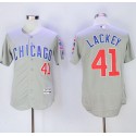 Cubs #41 John Lackey Grey Flexbase Authentic Collection Road Stitched Jersey