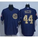 Cubs #44 Anthony Rizzo Denim Blue Salute To Service Stitched Jersey