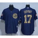 Cubs #17 Kris Bryant Denim Blue Salute To Service Stitched Jersey