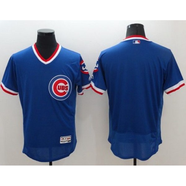 Cubs Blank Blue Flexbase Authentic Collection Cooperstown Stitched Jersey