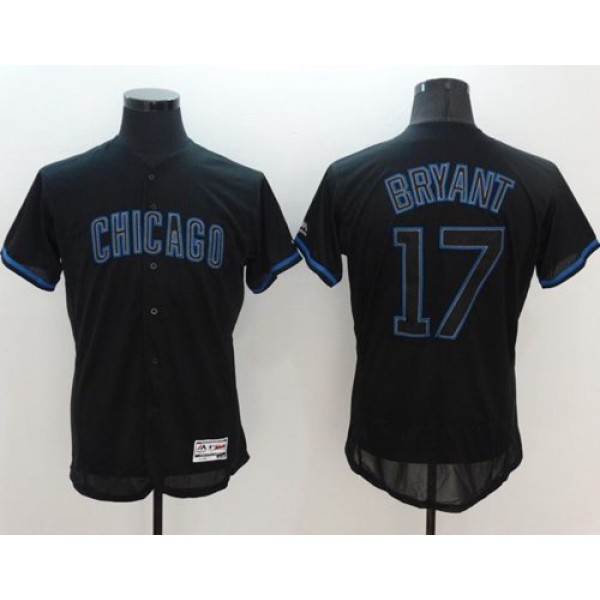 Cubs #17 Kris Bryant Black Fashion Flexbase Authentic Collection Stitched Jersey