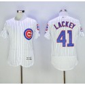 Cubs #41 John Lackey White Flexbase Authentic Collection Stitched Jersey