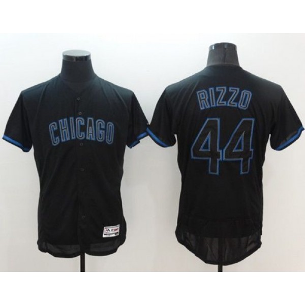Cubs #44 Anthony Rizzo Black Fashion Flexbase Authentic Collection Stitched Jersey