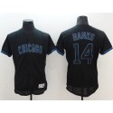 Cubs #14 Ernie Banks Black Fashion Flexbase Authentic Collection Stitched Jersey