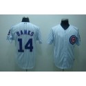 Cubs #14 Ernie Banks Stitched White Jersey