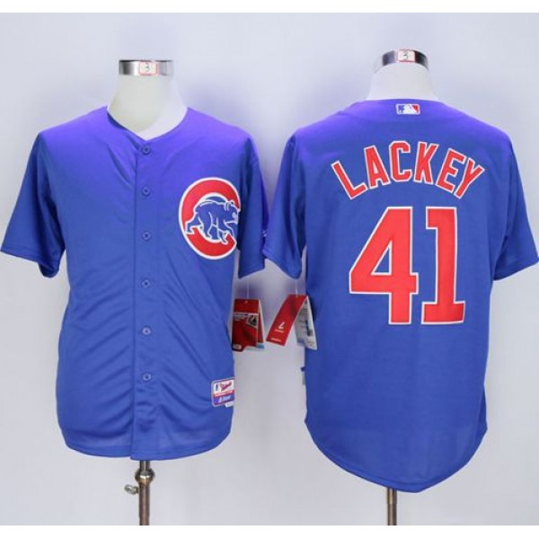 Cubs #41 John Lackey Blue Alternate Cool Base Stitched Jersey