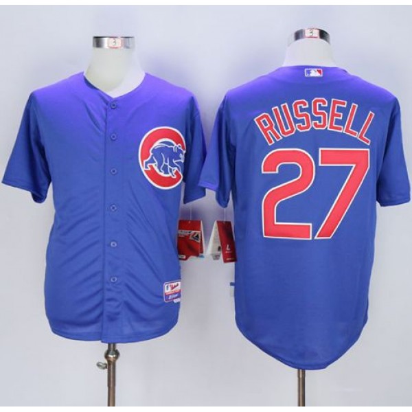 Cubs #27 Addison Russell Blue Alternate Cool Base Stitched Jersey