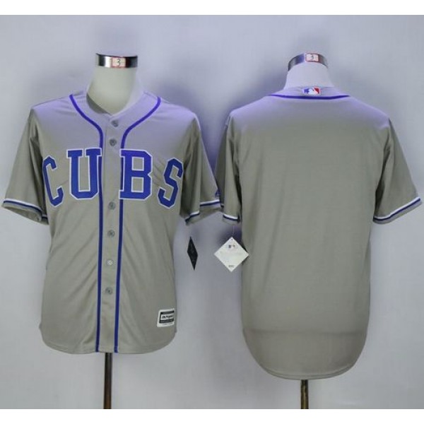 Cubs Blank Grey Alternate Road New Cool Base Stitched Jersey