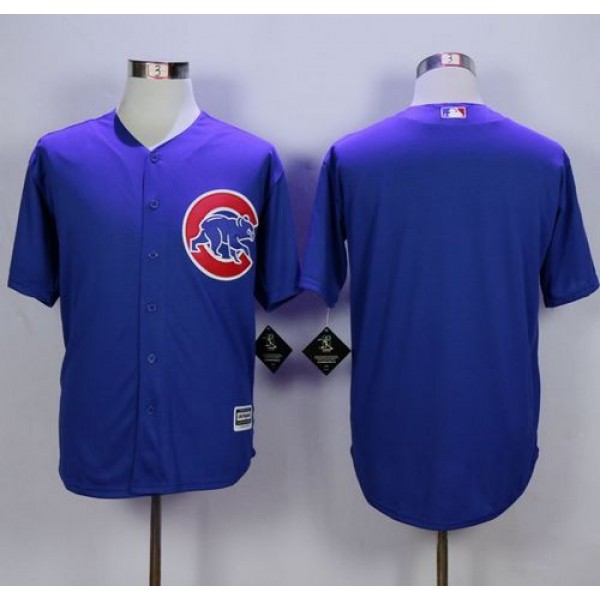 Cubs Blank Blue New Cool Base Stitched Jersey