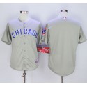 Cubs Blank Grey Road Cool Base Stitched Jersey