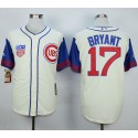 Cubs #17 Kris Bryant Cream Blue 1942 Turn Back The Clock Stitched Jersey