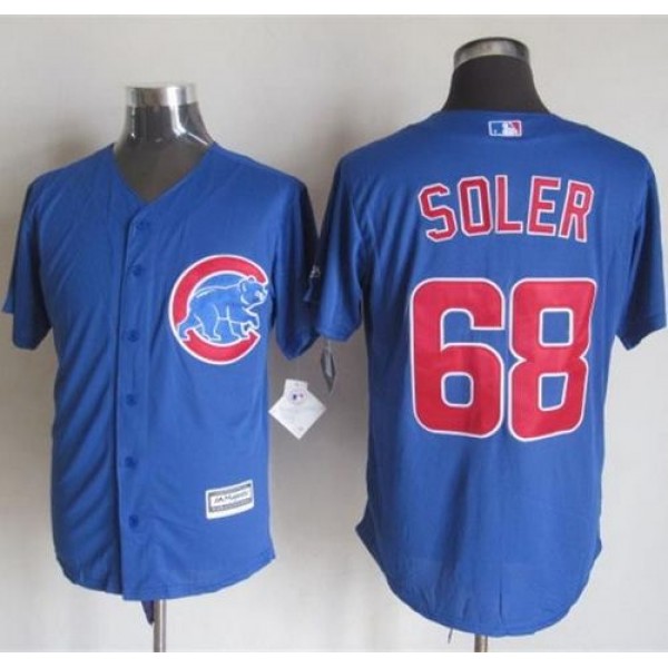 Cubs #68 Jorge Soler Blue New Cool Base Stitched Jersey