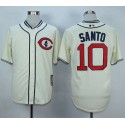 Cubs #10 Ron Santo Cream 1929 Turn Back The Clock Stitched Jersey